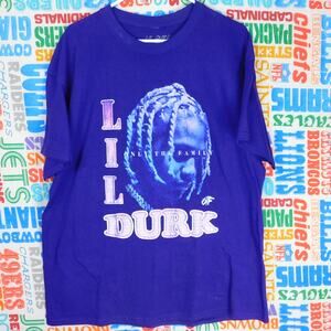 Lil Durk Only The Family Graphic T Shirt Size XL Purple Rap Hip Hop